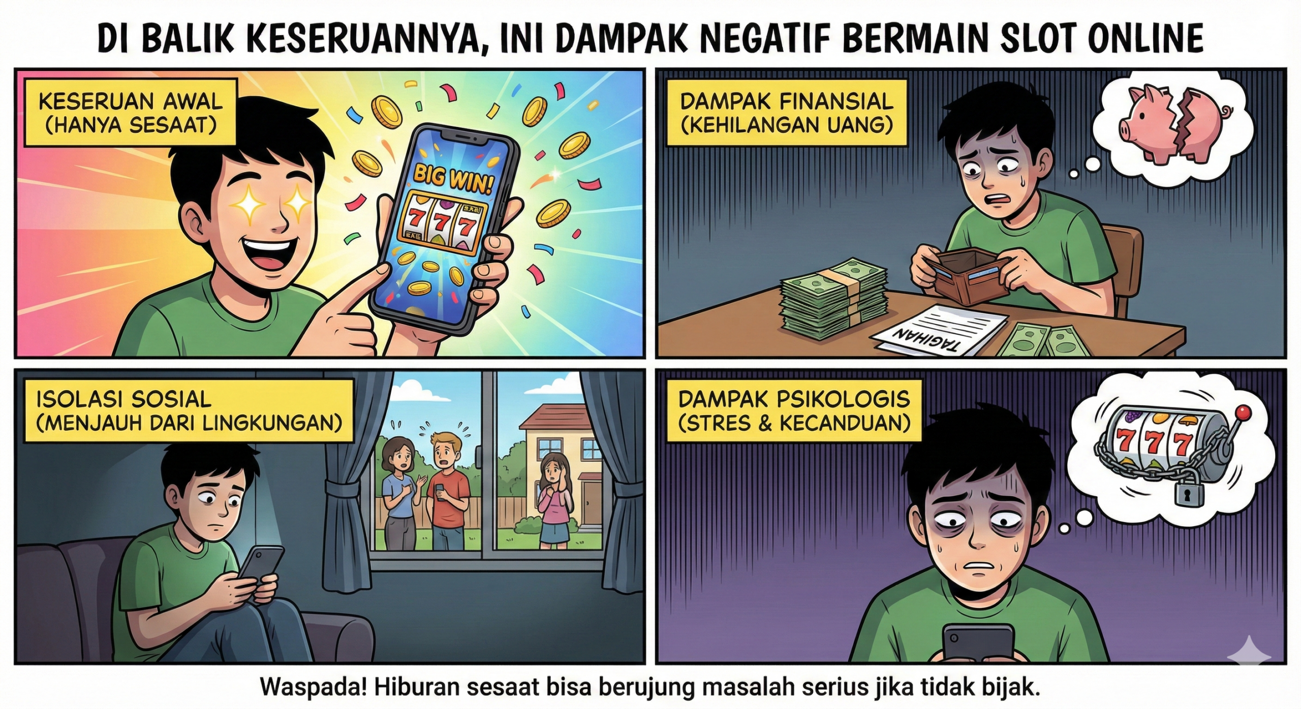 Di Balik Keseruannya, Ini Dampak Negatif Bermain Slot Online